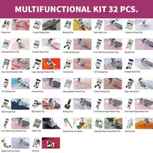 Load image into Gallery viewer, Sewing Machine Presser Foot Kit - 32 Pcs with Instruction Manual And Bonus Adapters
