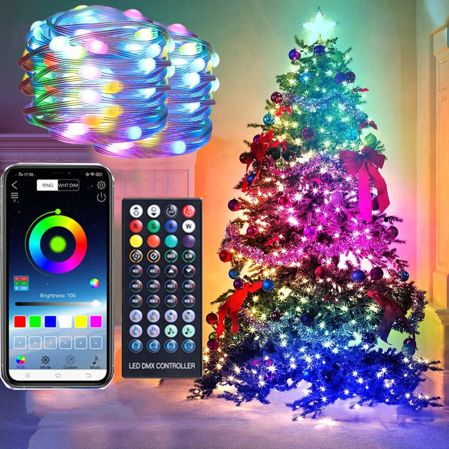 【LAST DAY SALE】LED Bluetooth Christmas Tree Lights