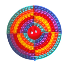 Load image into Gallery viewer, 4 Player HUGE ROUND Rainbow Pop It Board Game
