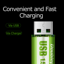 Load image into Gallery viewer, 【BLACK FRIDAY SALE】FastPower™ USB Rechargeable AA Batteries - 10PCS (10 Batteries)
