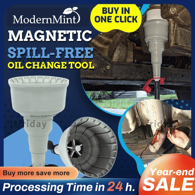 Modern Mint® Magnetic Spill-Free Oil Change Tool