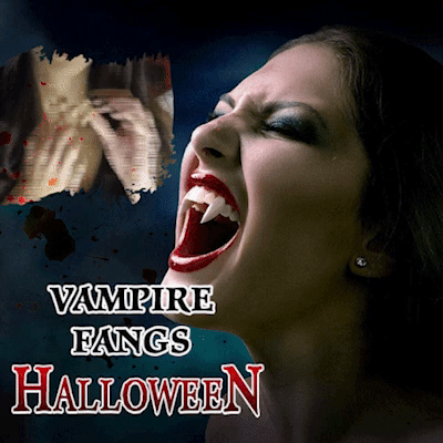 Retractable Halloween Vampire Fangs