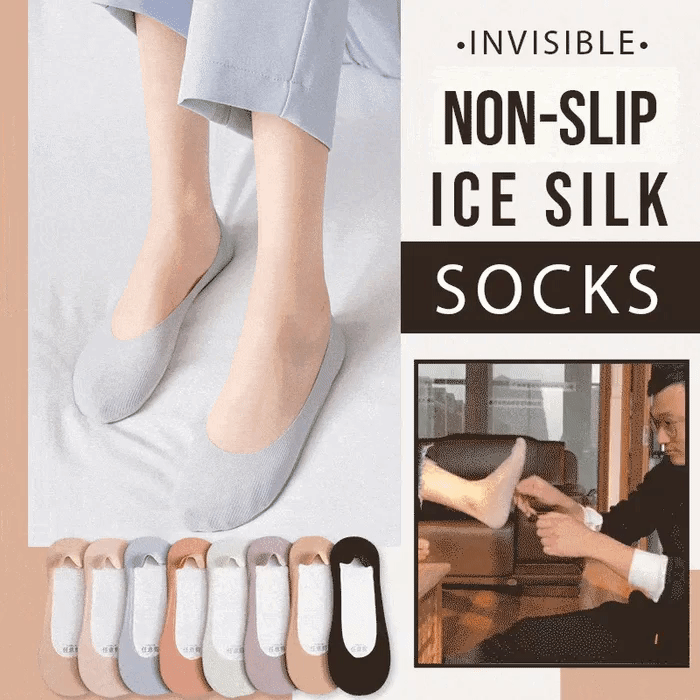 【Limited Time Sale】Invisible Non-slip Ice Silk Socks