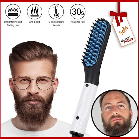 Mens Hair & Beard Straightening Comb Stylizer