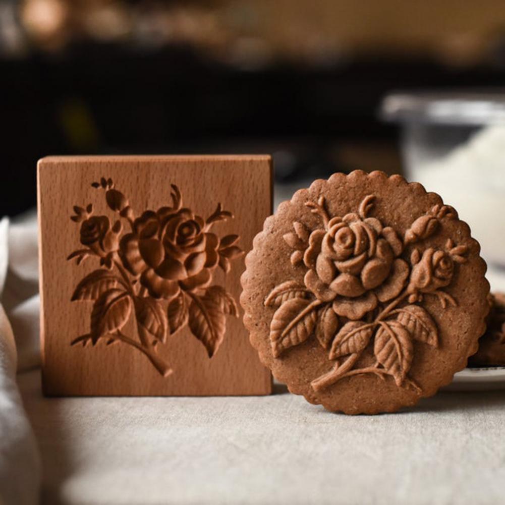 Handmade Wooden Cookie Molds